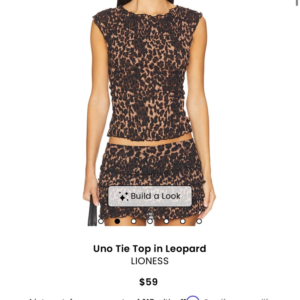 Lioness Brown Leopard Print Blouse